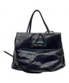 MIU MIU（ミュウミュウ）の古着「Wフラップ2WAYバッグ」｜ブラック