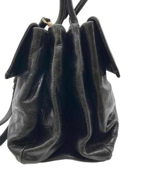 MIU MIU（ミュウミュウ）MIU MIU (ミュウミュウ) Wフラップ2WAYバッグ ブラックの古着・服飾アイテム