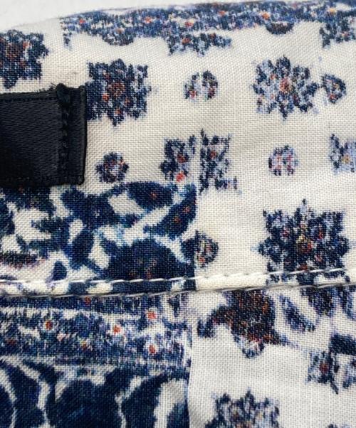 PAUL SMITH（ポールスミス）Paul Smith (ポールスミス) 総柄オープンカラーシャツ ブルー×ホワイト サイズ:Mの古着・服飾アイテム