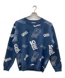 TENBOX（テンボックス）の古着「OG LOGO JACQUARD SWEATER」｜ブルー