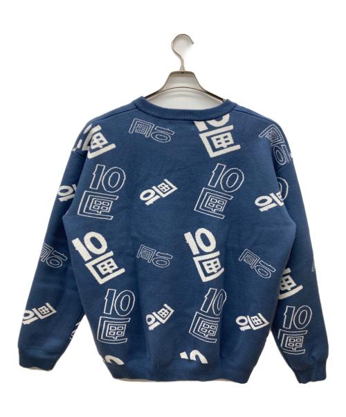TENBOX（テンボックス）TENBOX (テンボックス) OG LOGO JACQUARD SWEATER ブルー サイズ:M 未使用品の古着・服飾アイテム