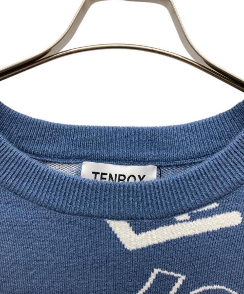 TENBOX（テンボックス）TENBOX (テンボックス) OG LOGO JACQUARD SWEATER ブルー サイズ:M 未使用品の古着・服飾アイテム