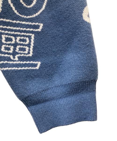 TENBOX（テンボックス）TENBOX (テンボックス) OG LOGO JACQUARD SWEATER ブルー サイズ:M 未使用品の古着・服飾アイテム