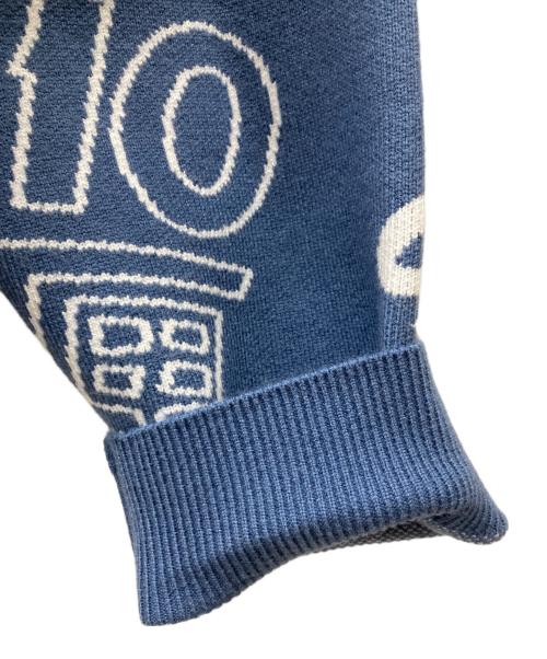 TENBOX（テンボックス）TENBOX (テンボックス) OG LOGO JACQUARD SWEATER ブルー サイズ:M 未使用品の古着・服飾アイテム