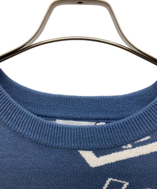 TENBOX（テンボックス）TENBOX (テンボックス) OG LOGO JACQUARD SWEATER ブルー サイズ:L 未使用品の古着・服飾アイテム