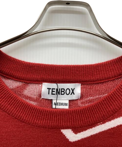 TENBOX（テンボックス）TENBOX (テンボックス) OG LOGO JACQUARD SWEATER レッド サイズ:M 未使用品の古着・服飾アイテム