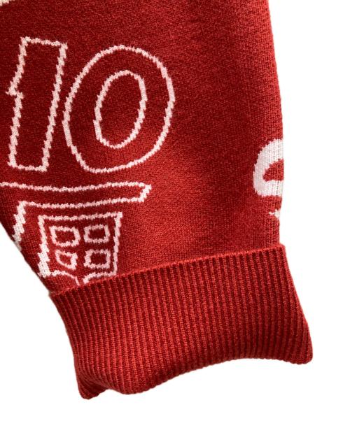 TENBOX（テンボックス）TENBOX (テンボックス) OG LOGO JACQUARD SWEATER レッド サイズ:M 未使用品の古着・服飾アイテム