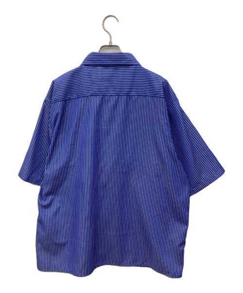 UNIVERSAL OVERALL（ユニバーサルオーバーオール）UNIVERSAL OVERALL B:MING LIFE STORE by BEAMS (ビーミングライフストア バイ ビームス) WORKER'S SHORTSLEEVE ブルー×ホワイト サイズ:XL 未使用品の古着・服飾アイテム