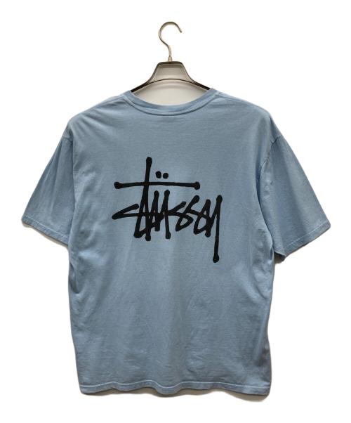 stussy（ステューシー）stussy (ステューシー) バックロゴTシャツ ブルー サイズ:Lの古着・服飾アイテム