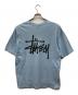 stussy (ステューシー) バックロゴTシャツ ブルー サイズ:L：5000円