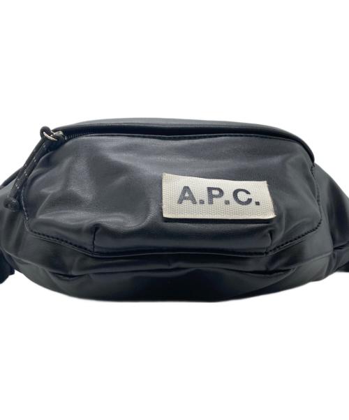 A.P.C.（アーペーセー）A.P.C. (アーペーセー) エコレザーウエストバッグ ブラックの古着・服飾アイテム