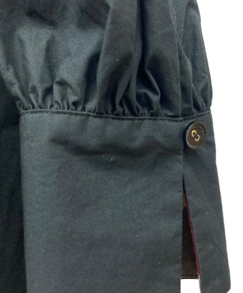 BLUE LABEL CRESTBRIDGE（ブルーレーベルクレストブリッジ）BLUE LABEL CRESTBRIDGE (ブルーレーベルクレストブリッジ) ハイカウントコットンタイプライターシャツワンピース ブラック サイズ:38の古着・服飾アイテム