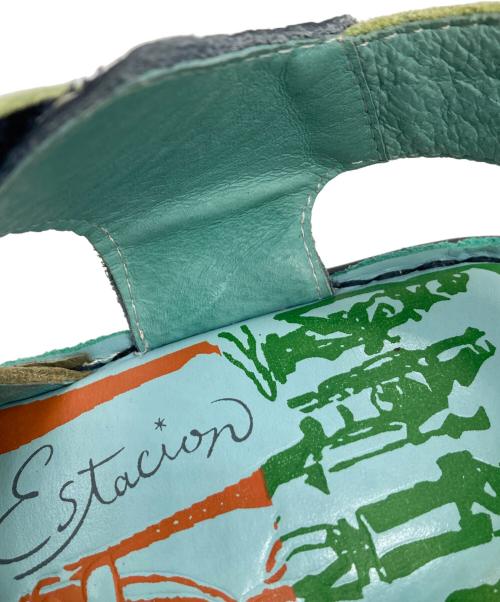 estacion（エスタシオ）ESTACION (エスタシオ) コンフォートサンダル ブルー×グリーン サイズ:Sの古着・服飾アイテム