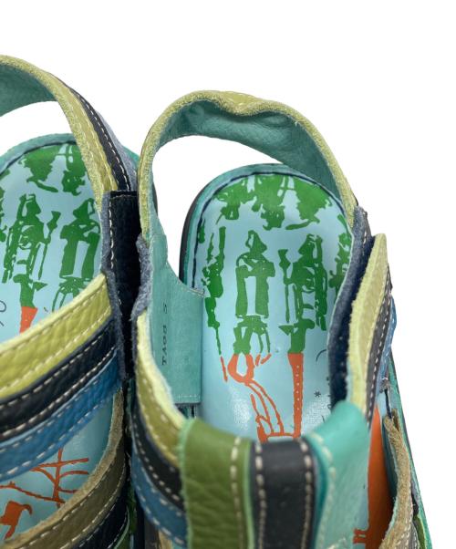 estacion（エスタシオ）ESTACION (エスタシオ) コンフォートサンダル ブルー×グリーン サイズ:Sの古着・服飾アイテム