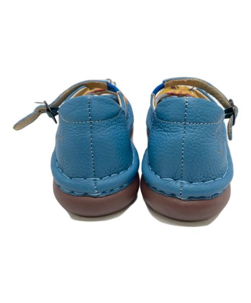 estacion（エスタシオ）ESTACION (エスタシオ) オープントゥ猫デザインサンダル ブルー サイズ:Sの古着・服飾アイテム