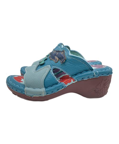 estacion（エスタシオ）estacion (エスタシオ) 魚モチーフ コンフォートサンダル ブルー サイズ:Sの古着・服飾アイテム