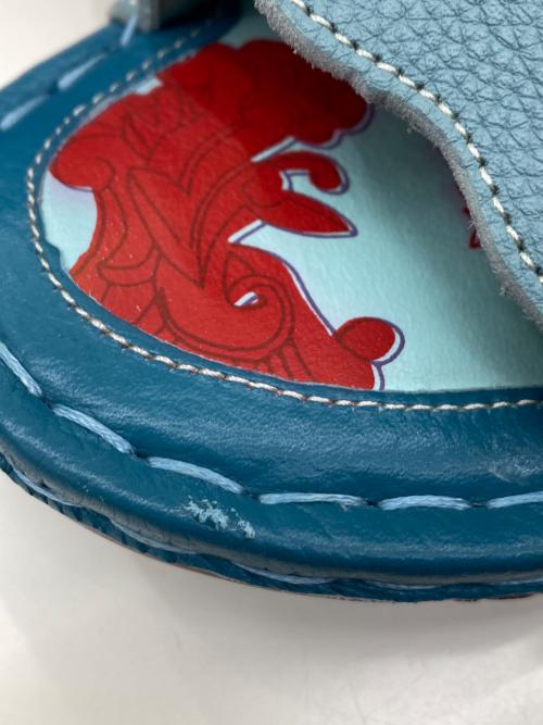 estacion（エスタシオ）estacion (エスタシオ) 魚モチーフ コンフォートサンダル ブルー サイズ:Sの古着・服飾アイテム