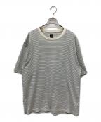 BATONERバトナ―）の古着「ボーダーTシャツ」｜アイボリー×ブルー