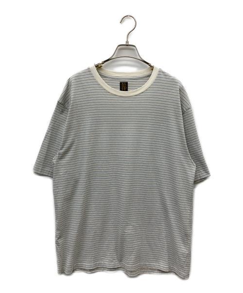 BATONER（バトナ―）BATONER (バトナ―) ボーダーTシャツ アイボリー×ブルー サイズ:Mの古着・服飾アイテム