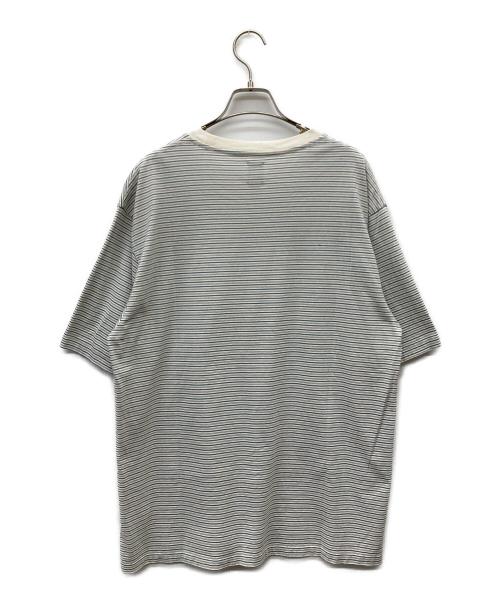 BATONER（バトナ―）BATONER (バトナ―) ボーダーTシャツ アイボリー×ブルー サイズ:Mの古着・服飾アイテム