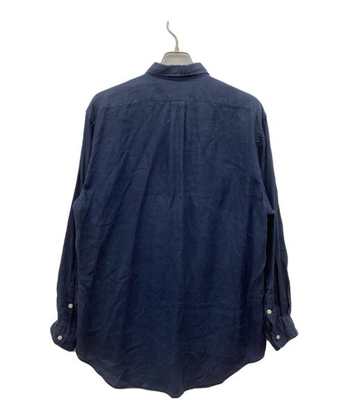 POLO RALPH LAUREN（ポロ・ラルフローレン）POLO RALPH LAUREN (ポロ・ラルフローレン) 90s リネンシャツ ネイビー サイズ:Mの古着・服飾アイテム