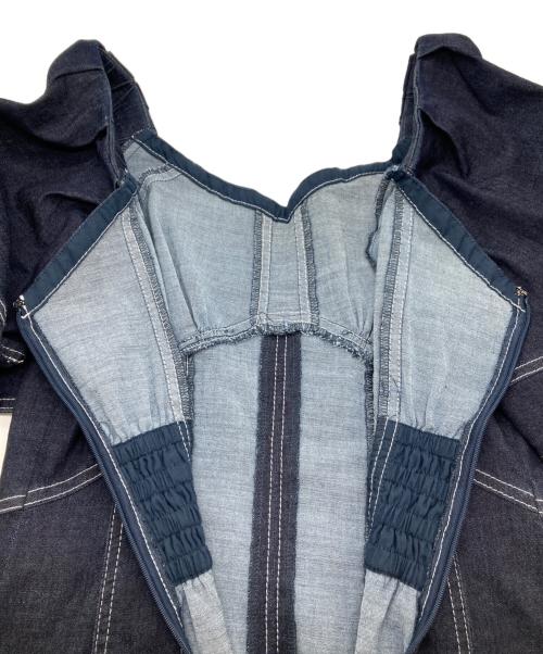 HER LIP TO（ハーリップトゥ）Her lip to (ハーリップトゥ) Volume Sleeve Day Dress インディゴ サイズ:Ｍ 未使用品の古着・服飾アイテム