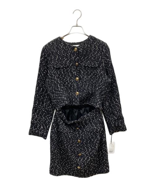 HER LIP TO（ハーリップトゥ）Her lip to (ハーリップトゥ) Mix Loop Tweed Dress ブラック サイズ:M 未使用品の古着・服飾アイテム