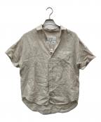 Frank&Eileen×Ron Hermanフランクアンドアイリーン×ロンハーマン）の古着「Ron Herman別注リネンオープンカラーシャツ」｜ベージュ