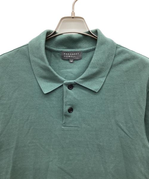 MARGARET HOWELL（マーガレットハウエル）MARGARET HOWELL (マーガレットハウエル) 24SS COMPACT COTTON PIQUE/鹿の子ポロシャツ グリーン サイズ:Mの古着・服飾アイテム
