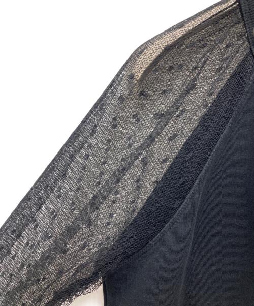 RED VALENTINO（レッドヴァレンティノ）RED VALENTINO (レッドヴァレンティノ) アームレースカットソー ブラック サイズ:XSの古着・服飾アイテム