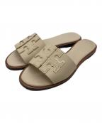 TORY BURCHトリーバーチ）の古着「Ines Flat Slide Sandals/イネスフラットスライドサンダル」｜アイボリー