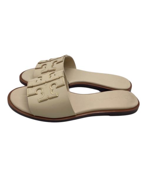 TORY BURCH（トリーバーチ）TORY BURCH (トリーバーチ) Ines Flat Slide Sandals/イネスフラットスライドサンダル アイボリー サイズ:6の古着・服飾アイテム