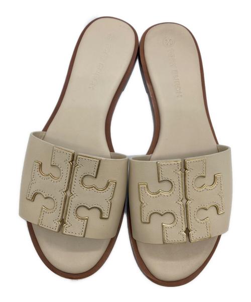 TORY BURCH（トリーバーチ）TORY BURCH (トリーバーチ) Ines Flat Slide Sandals/イネスフラットスライドサンダル アイボリー サイズ:6の古着・服飾アイテム