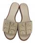 中古・古着 TORY BURCH (トリーバーチ) Ines Flat Slide Sandals/イネスフラットスライドサンダル アイボリー サイズ:6：8000円