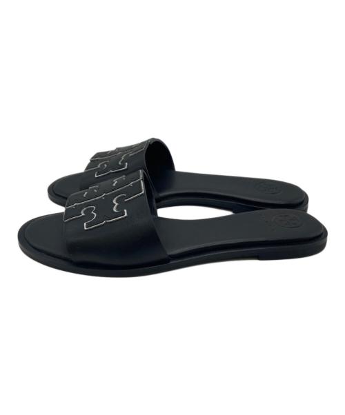 TORY BURCH（トリーバーチ）TORY BURCH (トリーバーチ) Ines Flat Slide Sandals/イネスフラットスライドサンダル ブラック サイズ:6 1/2の古着・服飾アイテム