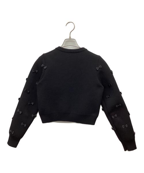 Ameri（アメリ）AMERI (アメリ) MANY RIBBON SHORT KNIT ブラック サイズ:Sの古着・服飾アイテム