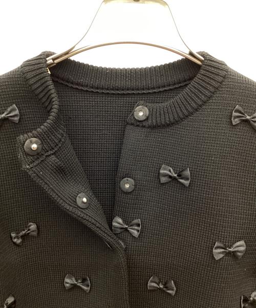 Ameri（アメリ）AMERI (アメリ) MANY RIBBON SHORT KNIT ブラック サイズ:Sの古着・服飾アイテム