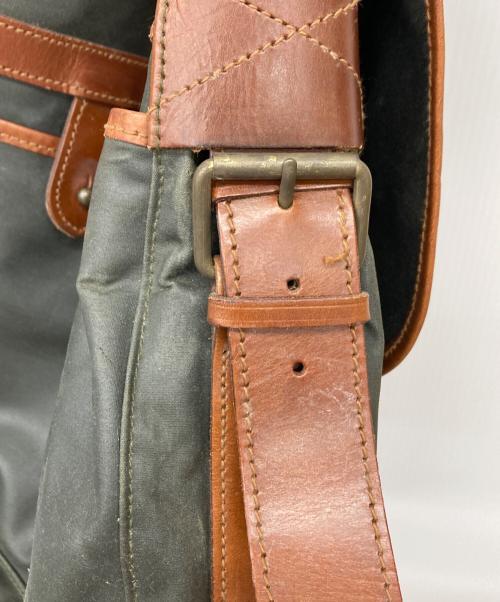 POLO RALPH LAUREN（ポロ・ラルフローレン）POLO RALPH LAUREN (ポロ・ラルフローレン) オイルドメッセンジャーバッグ オリーブの古着・服飾アイテム