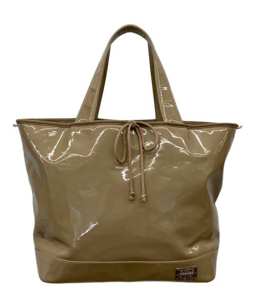 PORTER（ポーター）PORTER (ポーター) エナメルトートバッグ ブラウンの古着・服飾アイテム