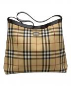 BURBERRY LONDONバーバリーロンドン）の古着「ノバチェックセミショルダーバッグ」｜ベージュ