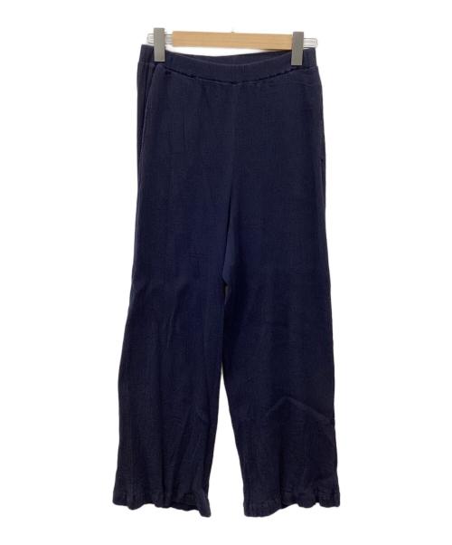 ISSEY MIYAKE HaaT（イッセイミヤケハート）ISSEY MIYAKE Haat (イッセイミヤケハート) プリーツフレアパンツ ネイビー サイズ:2の古着・服飾アイテム