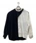 LiNoH（リノー）の古着「DRAPE LAYERED SHIRT」｜ホワイト×ブラック