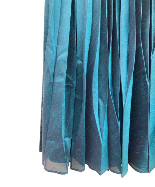 UN3D.（アンスリード）UN3D. (アンスリード) オリガミプリーツシャンタンスカート ブルー サイズ:36の古着・服飾アイテム