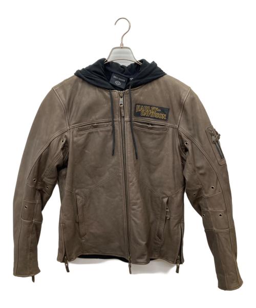 HARLEY-DAVIDSON（ハーレーダビッドソン）HARLEY-DAVIDSON (ハーレーダビッドソン) Ventura 3-in1 Leather Jacket ブラウン サイズ:Mの古着・服飾アイテム