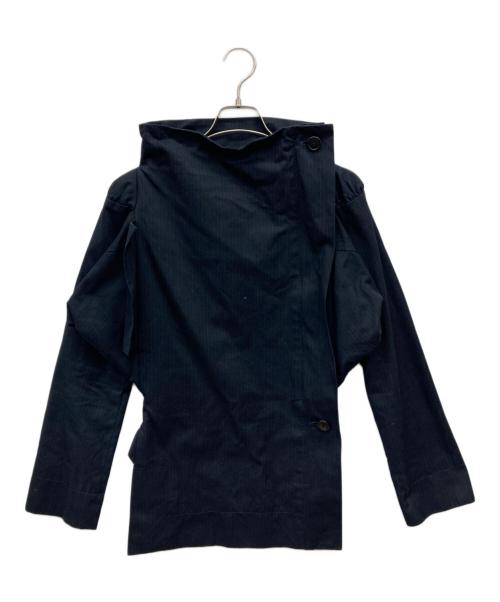 Vivienne Westwood RED LABEL（ヴィヴィアンウエストウッドレッドレーベル）Vivienne Westwood RED LABEL (ヴィヴィアンウエストウッドレッドレーベル) ストライププルオーバーブラウス ネイビー サイズ:1の古着・服飾アイテム