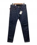 EDWINエドウィン）の古着「虹色セルビッジデニムパンツ」｜インディゴ