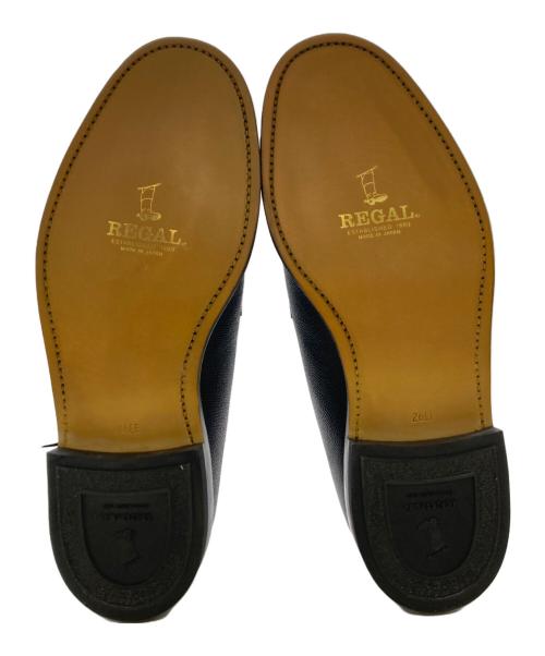 REGAL（リーガル）REGAL (リーガル) グレインレザープレーントゥシューズ ブラック サイズ:26の古着・服飾アイテム