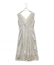 HER LIP TO（ハーリップトゥ）の古着「Lace Trimmed Floral Dress」｜グリーン