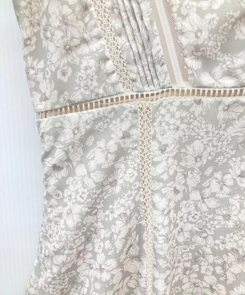 HER LIP TO（ハーリップトゥ）Her lip to (ハーリップトゥ) Lace Trimmed Floral Dress グリーン サイズ:Sの古着・服飾アイテム