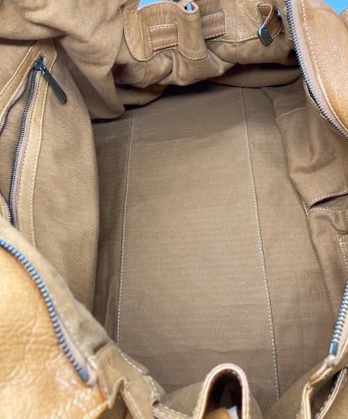 dan genten（ダン ゲンテン）dan genten (ダン ゲンテン) ゴートレザーボストンバッグ ブラウンの古着・服飾アイテム